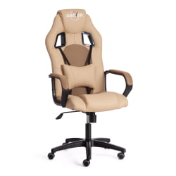 Кресло ДРИВЕР (22) кож/зам/ткань, бежевый/бронза, 36-34/ТВ-21 / DRIVER 36-34/TW-21