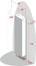 Поворотный шкаф в черном стекле Лупо Блаcк Черный / Lupo Black