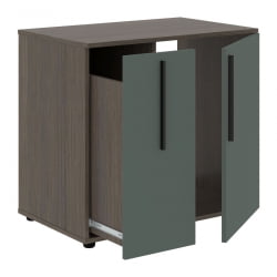 Тумба под фригобар ВЕЛИОН ВГР 8655 Нефрит Дуб Сильвер / VELION VGR