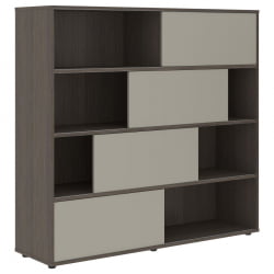 Стеллаж со слайд-дверьми ВЕЛИОН ВМCС 1615 Аметист Дуб Сильвер / VELION VMCS