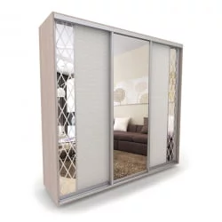 Шкаф-купе 3-х дверный Акцент-Вера КР 2100х600  Ясень шимо светлый