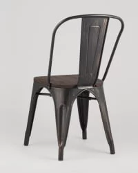 Стул Толикс Воод 850 Черная патина с золотом / Tolix Wood