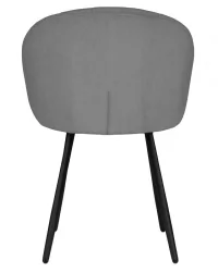 Стул обеденный ДОБРИН НАОМИ (ЭМАЛЬ ЧЕРНЫЙ МУАР велюр Катаниа Стоне) / DOBRIN NAOMI Catania Stone)
