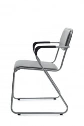 Кресло Никс Плус РCХ ОМКЛ-03 Серый/Металл окрашенный Хром / Nix Plus RCH OMKL-03