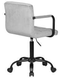 Офисное кресло для персонала ДОБРИН ТЕРРЙ БЛАCК (серый велюр (МДЖ9-75)) / DOBRIN TERRY BLACK (MJ9-75))