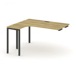 Стол-приставка к опорной тумбе/шкафу (левый) CОНCЕПТ CН.ОСАПР-005(Л) Дуб Винченцо Антрацит / CONCEPT CN.OSAPR-005(L)