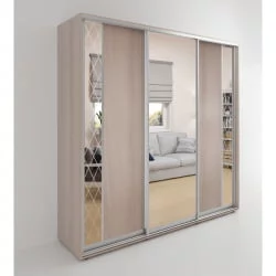 Трехстворчатый шкаф Акцент-Вера ДР 1500х600 Ясень шимо светлый