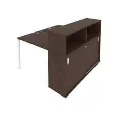 Рабочая станция с опорным шкафом-купе Метал Сйстем БП.РС-СШК-2.1 Венге/Белый / Metal System