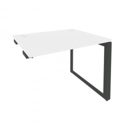Стол-приставка на О-образном м/к к опорным элементам ОНИКС О.МО-СПР-1.8 Белый Бриллиант/Антрацит / ONIX O.MO-SPR-1.8