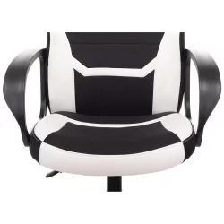 Кресло компьютерное БРАБИКС Алпха ГМ-018 Черное/белое / BRABIX Alpha GM-018