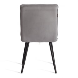 Стул обеденный Свеет велюр, серый/черный, 29, 46х55х88 / Sweet