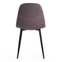 Стул БРЕЕЗЕ (мод. 4724) вельвет/металл, 44 х 53 х 87 см, Лигхт грей (светло-серый) ХЛР24 / черный / BREEZE (mod. Light grey HLR24