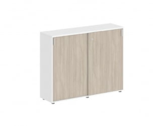 Шкаф-купе средний с замком Сигма СГ.712.ВХ.ОД Белый Дуб темный / Sigma SG.712.WH.OD