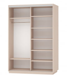 Шкаф-купе двухдверный Экспресс Дуо 1600х2200х Лондон/Дуб молочный / 1600х2200h