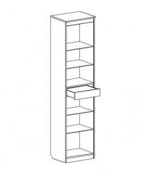 Витрина Элана (В) Дуб сонома