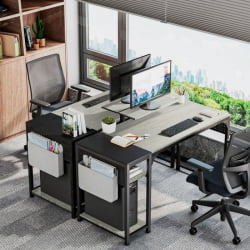 Стол письменный (для компьютера) ЕУРЕКА ЗКС-СС140Б-ОГБ с шириной 140 см Оак Грей / EUREKA ZX-SS140B-OGB Oak Grey