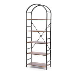 Стеллаж офисный ВС-03 60кс30кс166 см, бурнт / WS-03 60x30x166 burnt