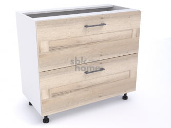 Стол с ящиками СЯ-90 (2), Дублин (900*470*820) Дуб галифакс белый, 21623