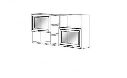 Полка навесная Остин Модуль №16 Ясень шимо светлый