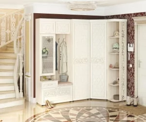 Угловой набор мебели для прихожей Тиффани 1 Сосна Астрид Мелинга Игуана