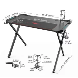 Геймерский стол Еурека КС1 Черный / Eureka X1