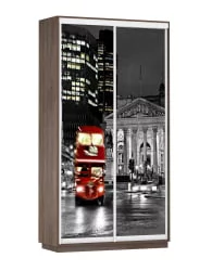 Шкаф-купе двухдверный Экспресс Дуо 1200х2200х Лондон/Венге / 1200х2200h