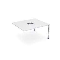Стол системы БЭНЧ, переговорный, конечный ГЛОСС ЛИНЕ НСПК-П.926 Белый Премиум / GLOSS LINE