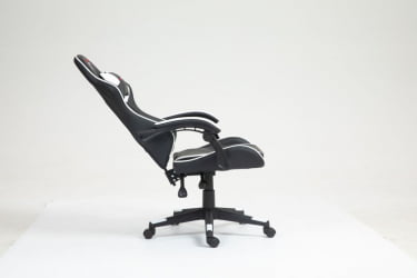 Кресло спортивное ТопЧаирс Шадов черно-белый / TopChairs Shadow