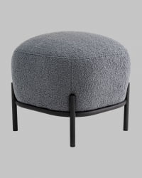 Пуф Стоун П букле Флуффй темно-серый / Fluffy