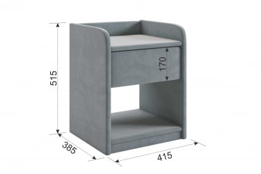 Тумба дизайнерская Аманда 2 ТМ-003.2 нежно-розовый (велюр) / TM-003.2