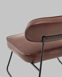 Кресло Кате нев ткань экокожа бордово-коричневый / Kate new