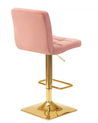 Стул барный ДОБРИН ГОЛДИЕ (пудрово-розовый велюр (МДЖ9-32)) 2 шт / DOBRIN GOLDIE (MJ9-32))