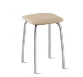 Табурет кухонный 320х320 мм Кофе с молоком/Алюминий