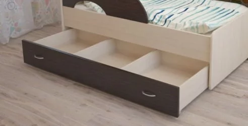 Ящик для детской кровати РАДУГА Дуб млечный / Венге