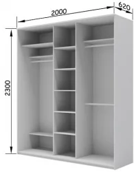 Длинный шкаф Хит-23-20-555 Аруба Венге