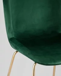 Стул барный Беетле Лите ПУ со спинкой Изумрудный / Beetle Lite PU