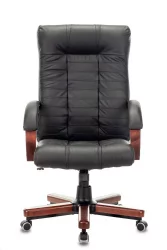 Кресло руководителя Бюрократ КБ-10ВАЛНУТ/Б/ЛЕАТХ / KB-10WALNUT/B/LEATH