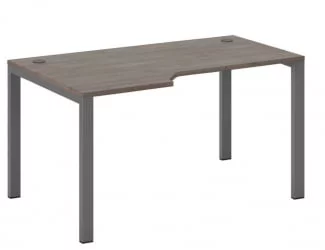 Стол эргономичный левый на металлоопорах Нев Лине НЛН36322634 Дуб шамони темный / New Line NLN36322634