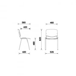 Офисный стул Исо блаcк кожзам Бежевый / Iso black