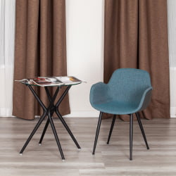 Стул ВАЛЕНТИНО (мод. ПC45-2) металл/экокожа/ткань, 55 х 58 х 81 см, Туркуоисе (бирюзовый)/Грей (серый)/черный / VALENTINO (mod. PC45-2) Turquoise (бирюзовый)/Grey