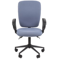 Офисное кресло CХАИРМАН 9801 Черный пластик (Блаcк) Голубой / CHAIRMAN (Black)