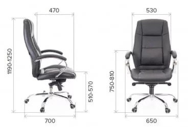 Кресло руководителя Крон М экокожа Коричневый / Kron M