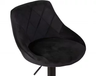 Стул барный ДОБРИН ЛОГАН БЛАCК Черный велюр МДЖ9-101 / DOBRIN LOGAN BLACK MJ9-101