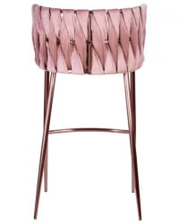 Стул барный ДОБРИН ЕММА РОСЕ ГОЛД (розовый велюр (ВФ-10)) 4 шт / DOBRIN EMMA ROSE GOLD (VF-10))