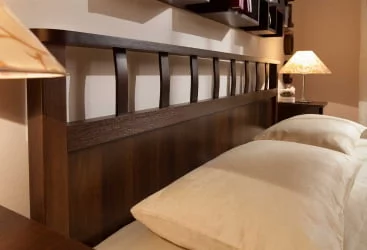 Кровать Люкс (1600) Шерлоcк 47 Орех шоколадный (спальня) / Sherlock