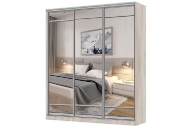 Шкаф-купе 3-х дверный Виктория 2000х584х2300, Ясень шимо светлый 20ДЗЗЗДЗЗЗДЗЗЗ-ЯЯШШ-Яшс 310-3177