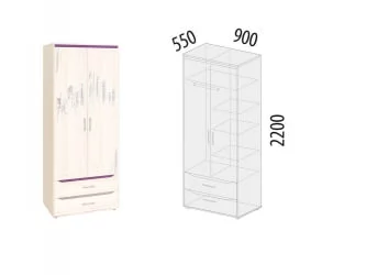 Детский шкаф Мегаполис 55.01.1 Сосна Астрид