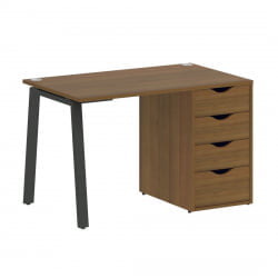 Стол письменный ХОМЕ ОФФИCЕ ВР.СП-3-118.4.А Орех Гварнери/Антрацит металл / HOME OFFICE VR.SP-3-118.4.A