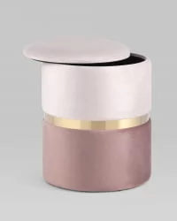 Банкетка Кэрри с ящиком велюр Розовый