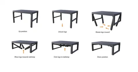 Стол для дачи Лйон раттан табле Капучино / Lyon rattan table